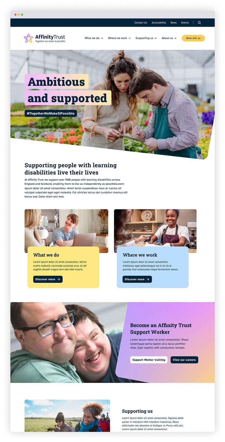 Affinity Trust website screenshot