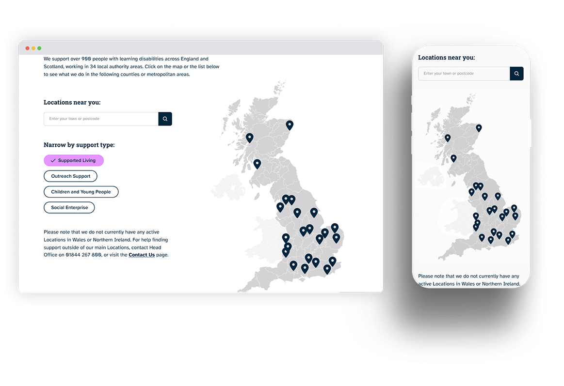 The Affinity Trust site shown on both desktop and mobile